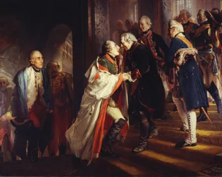 Begegnung Friedrichs II. mit Kaiser Joseph II. in Neiße im Jahre 1769