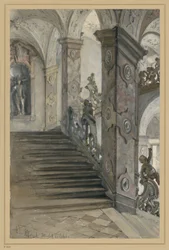 Schloss Mirabell, Salzburg, Treppenaufgang von Lucas von Hildebrandt