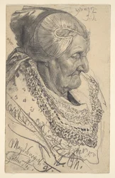 Studie einer alten Frau aus Magdeburg