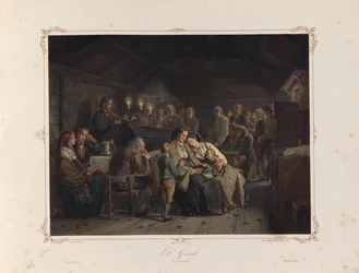 Illustration aus dem Buch Norske Folkelivsbilleder von Adolph Tidemand und veröffentlicht von Chr. Tønsberg (Christiania, 1858)