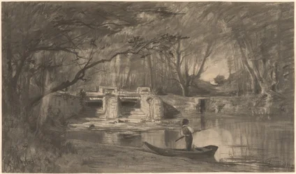 Waldteich bei der alten Schleuse von Levaux nahe Vienne