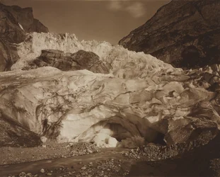 Schweiz. Grindelwald, Oberer Gletscher, Quelle der Lütschine