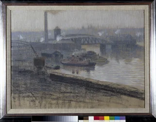 Trafford-Brücke und Pomona-Dock