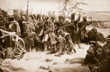 Marschall Ney unterstützt die französische Nachhut