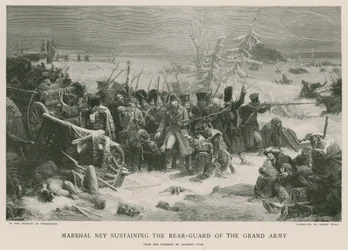 Marschall Ney hält die Nachhut der Großen Armee