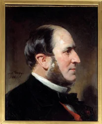 Porträt von Baron Eugene-Georges Haussmann, Präfekt von Paris. Gemälde von Adolphe Yvon