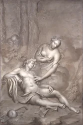 Luna (Diana) besucht den schlafenden Endymion, 1696