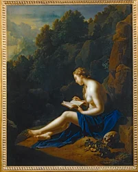 Die reuige Maria Magdalena, meditierend in der Einsamkeit