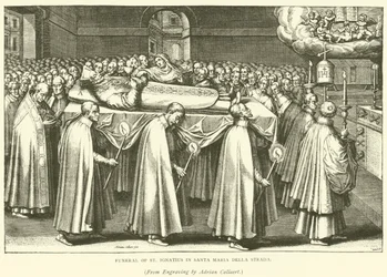Begräbnis des Heiligen Ignatius in Santa Maria Della Strada