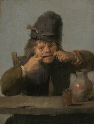 Jugendlicher, der eine Grimasse macht, ca. 1632-1635