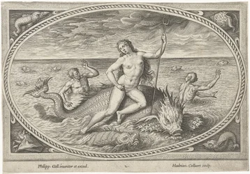 Amphitrite auf einem Fisch