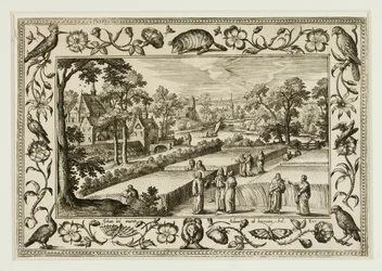 Christus und die Jünger im Feld, aus Landschaften mit alten und neuen Testamentsszenen und Jagdszenen