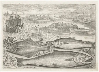 Drei Fische am Strand