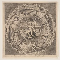 Galathea, aus einem Satz von Entwürfen für Teller (Fonds de Coupe)