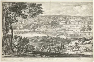 Ansicht der Burg Fontainebleau (linkes Blatt)