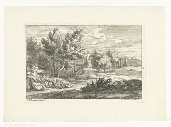 Landschaft mit Grabmonument