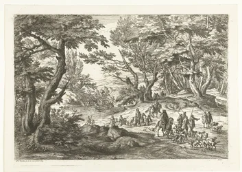 Landschaft mit Jagdgesellschaft Landschaften mit Jägern (Serientitel)