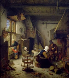 Eine Bauernfamilie zu Hause, 1661