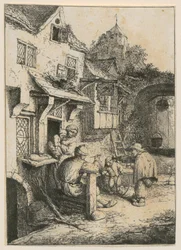 Buckliger Violinenspieler