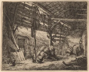 Innenansicht einer Scheune