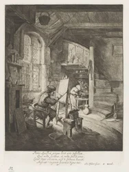 Maler in seinem Atelier