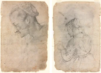 Profil eines Frauenkopfes (recto) Eine Küchenmagd (verso)