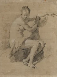 Sitzender weiblicher Akt, ca. 1660-70