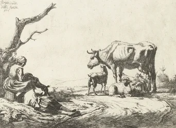 Hirte und Hirtin mit Vieh, 1653