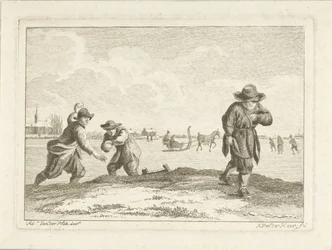 Schneeballwerfer, graviert von Anthonij van der Haer, ca. 1745-85