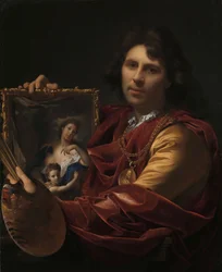 Selbstporträt mit dem Porträt seiner Frau Margaretha van Rees und ihrer Tochter Maria, 1699