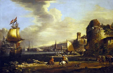 Der Hafen von Genua, um 1660