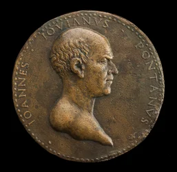 Giovanni Gioviano Pontano, 1426-1503, Dichter [Vorderseite], 1488 oder später