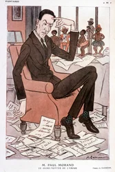 Humoristisches Porträt von Paul Morand - von Barrère in „Fantasio“ vom 15.09.1928