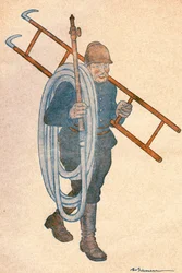Joseph NOULENS (1864-1944), französischer Politiker. Zeichnung von Adrien Barrere (1874-1931) für FANTASIO, Nummer 204 vom 15. April