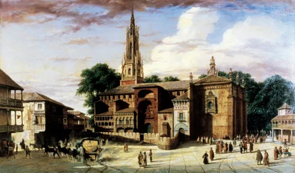 Ansicht der Stadt Manzanares in Spanien