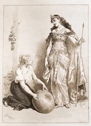 Aschenputtel - in „Die Märchen“ von Charles Perrault, Illustrationen von Adrien Marie