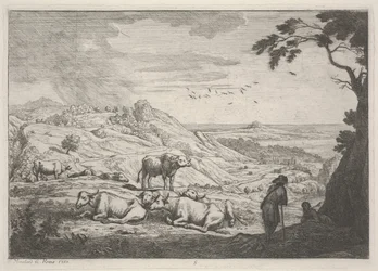 Landschaft mit Kühen
