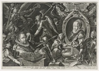 Bartholomaeus Spranger und seine Frau, Christina Muller, 1600 (Kupferstich auf Büttenpapier)
