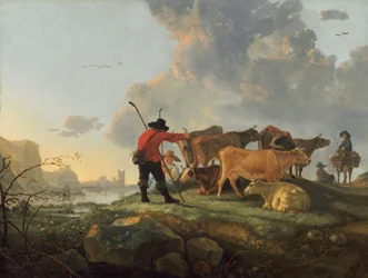 Hirten, die Vieh hüten