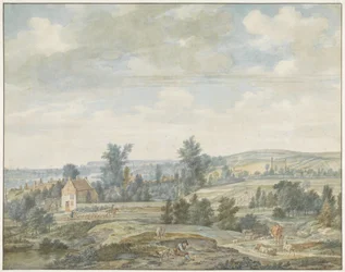 Ansicht von Middachten und Dieren. Landschaft