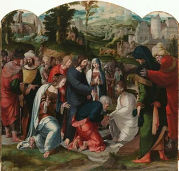 Die Auferweckung des Lazarus (Mittelteil eines Triptychons)