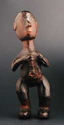 Stehende Figur eines europäischen Mannes mit Pfeife, Südostafrika, späte 19. Jahrhundert