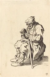 Bettler beim Essen