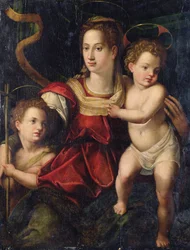 Die Madonna und das Kind mit dem kleinen Johannes dem Täufer