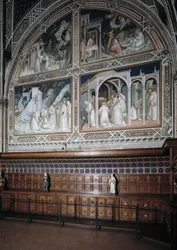 Ansicht der Kapelle Castellani (oder Sakrament) dekoriert mit Fresken von Agnolo Gaddi, Episoden aus dem Leben des Heiligen Antonius des Großen