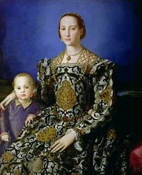 Porträt von Eleonora von Toledo und ihrem Sohn Giovanni de Medici, ca. 1544-45