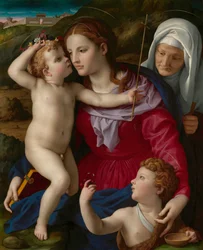 Jungfrau und Kind mit der Heiligen Elisabeth und Johannes dem Täufer, um 1540-1545