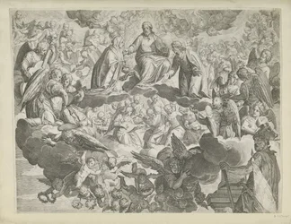 Das Martyrium der heiligen Justina von Padua (obere Hälfte)