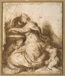 Madonna und Kind mit dem schlafenden Johannes (alle schlafen)