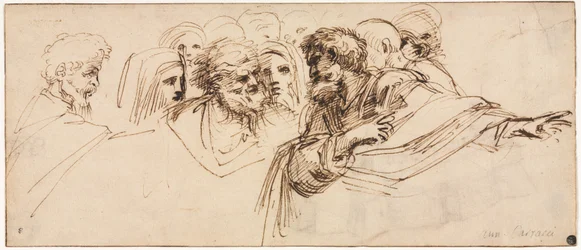Studie von Köpfen (recto)